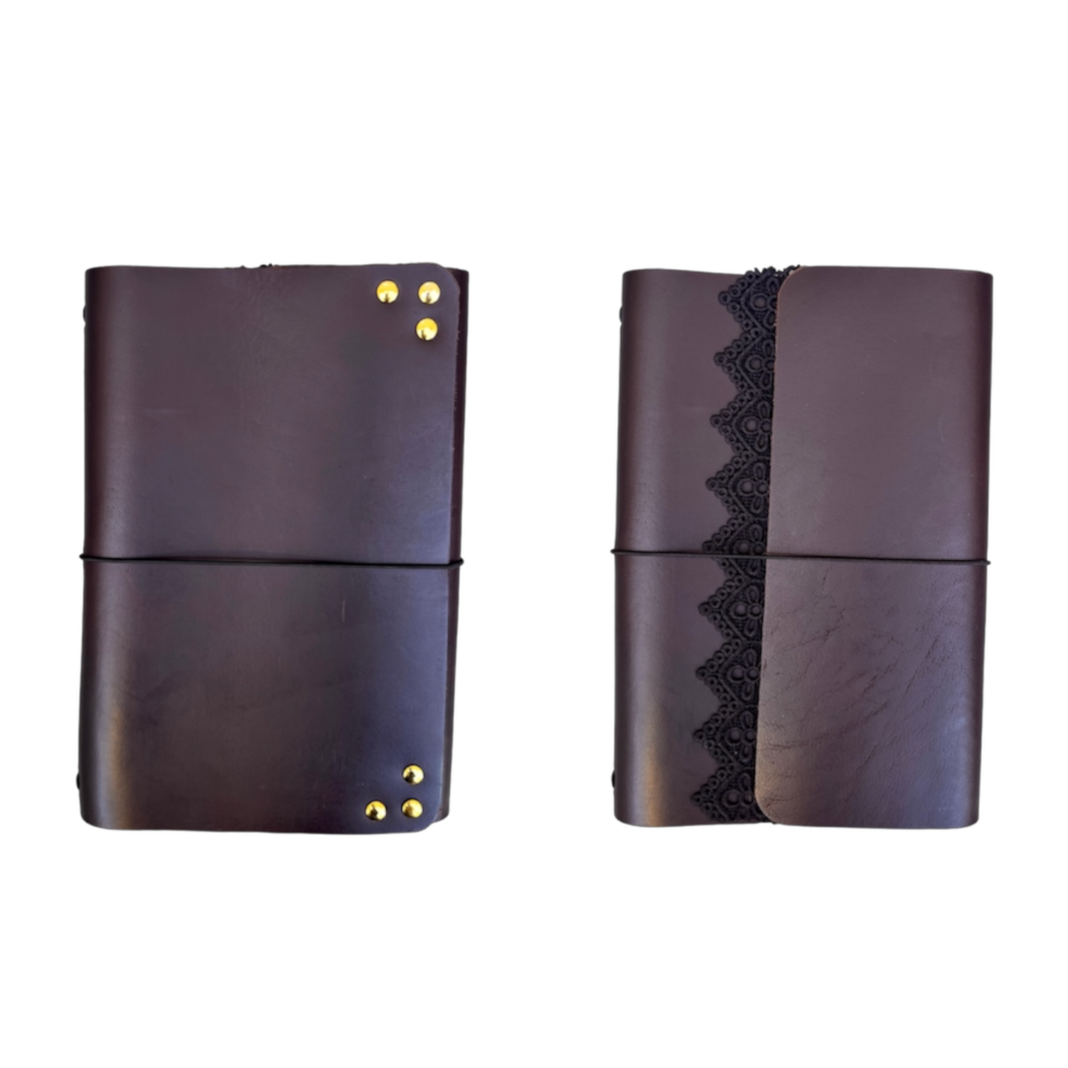 Poetic Trifold Leather Journal Dark Brown A5 (naturally imperfect)