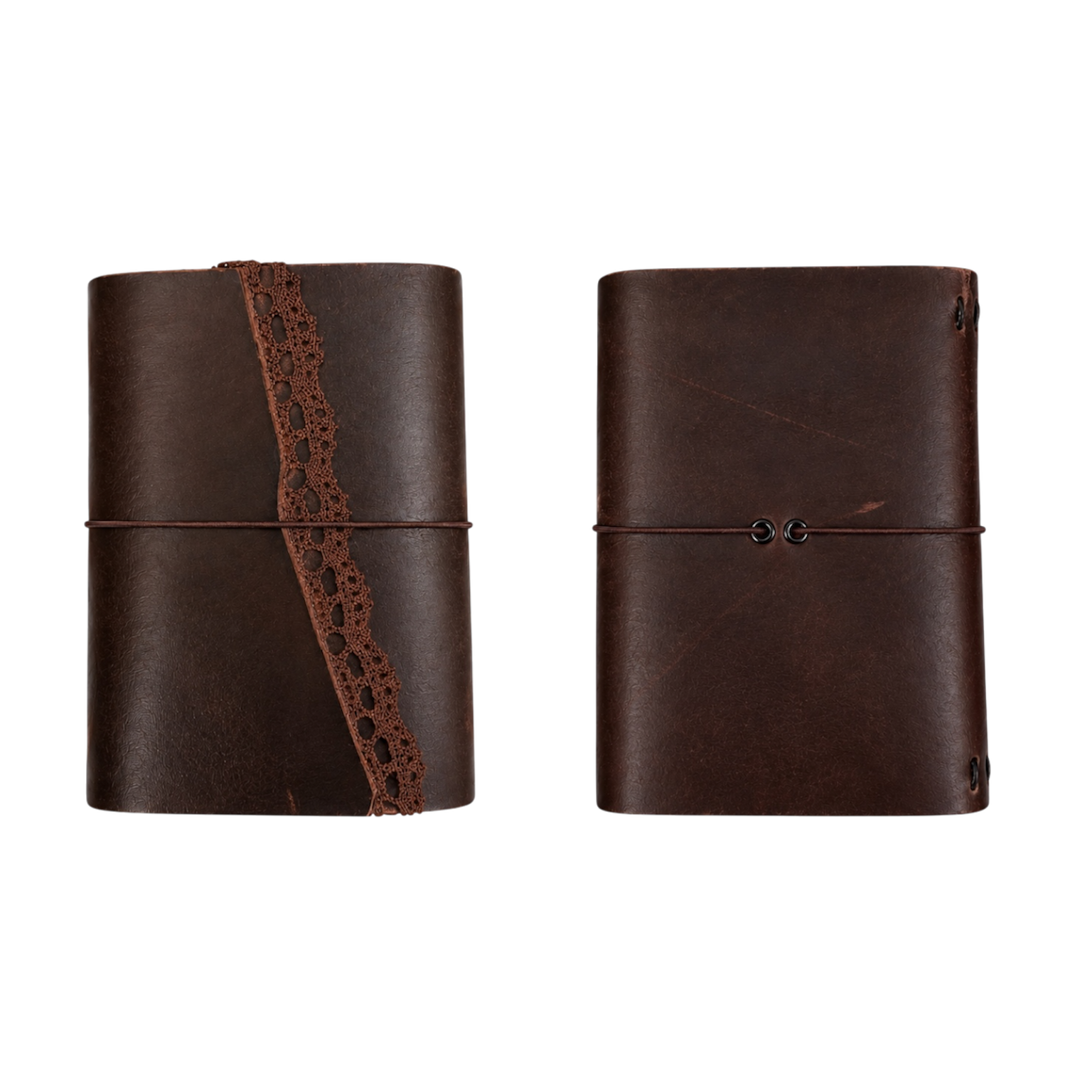 rustic x Poetic trifold leather journal dark brown a6