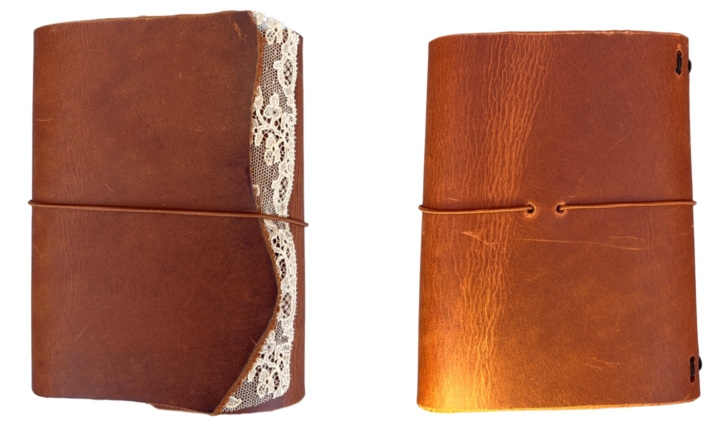 Rustic Poetic Trifold Journal Brown A6