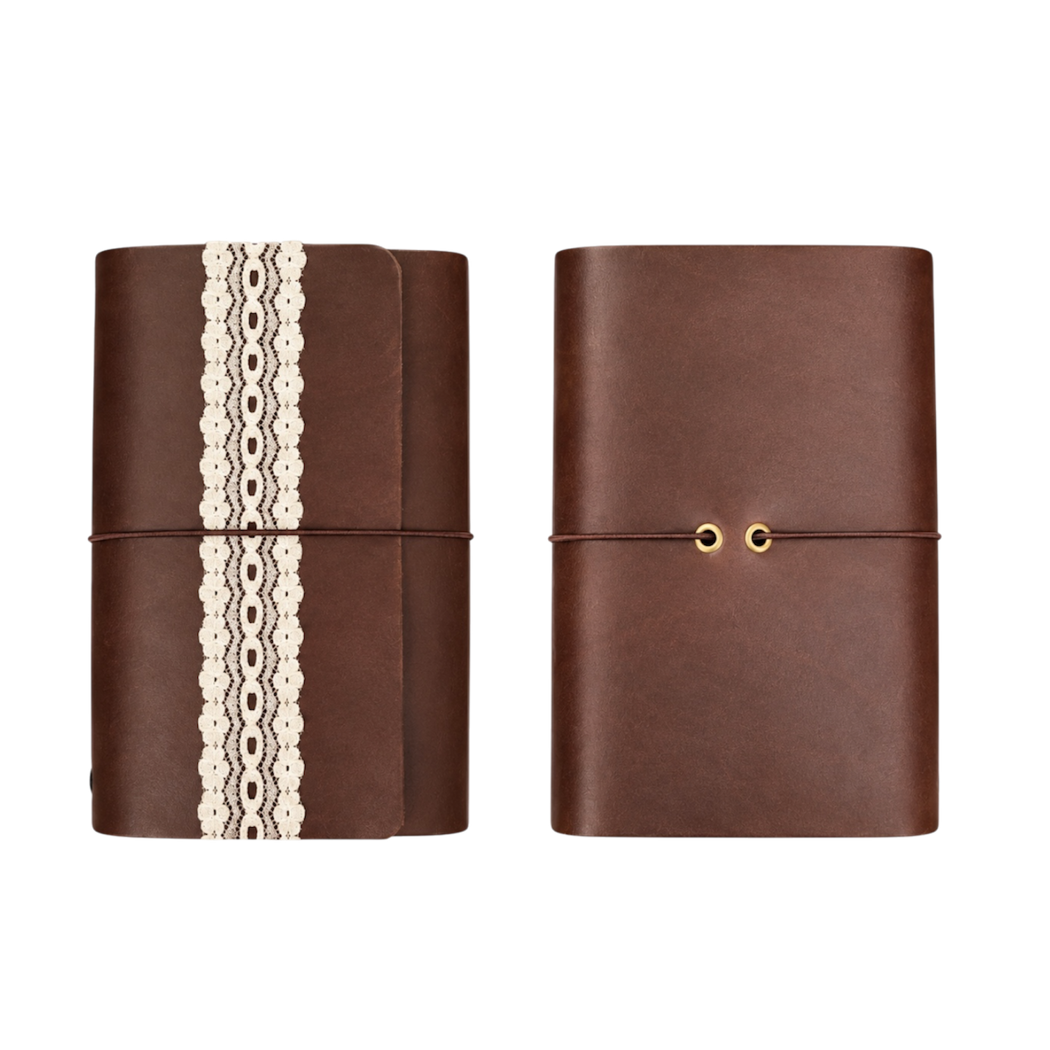 Poetic Trifold Leather Journal Brown A6