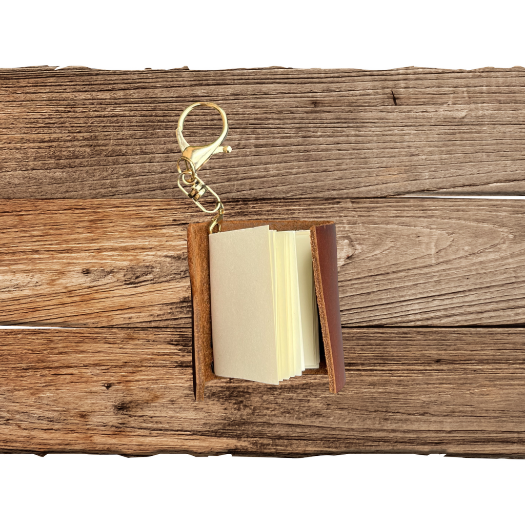 Mini Leather Journal Bag Charm