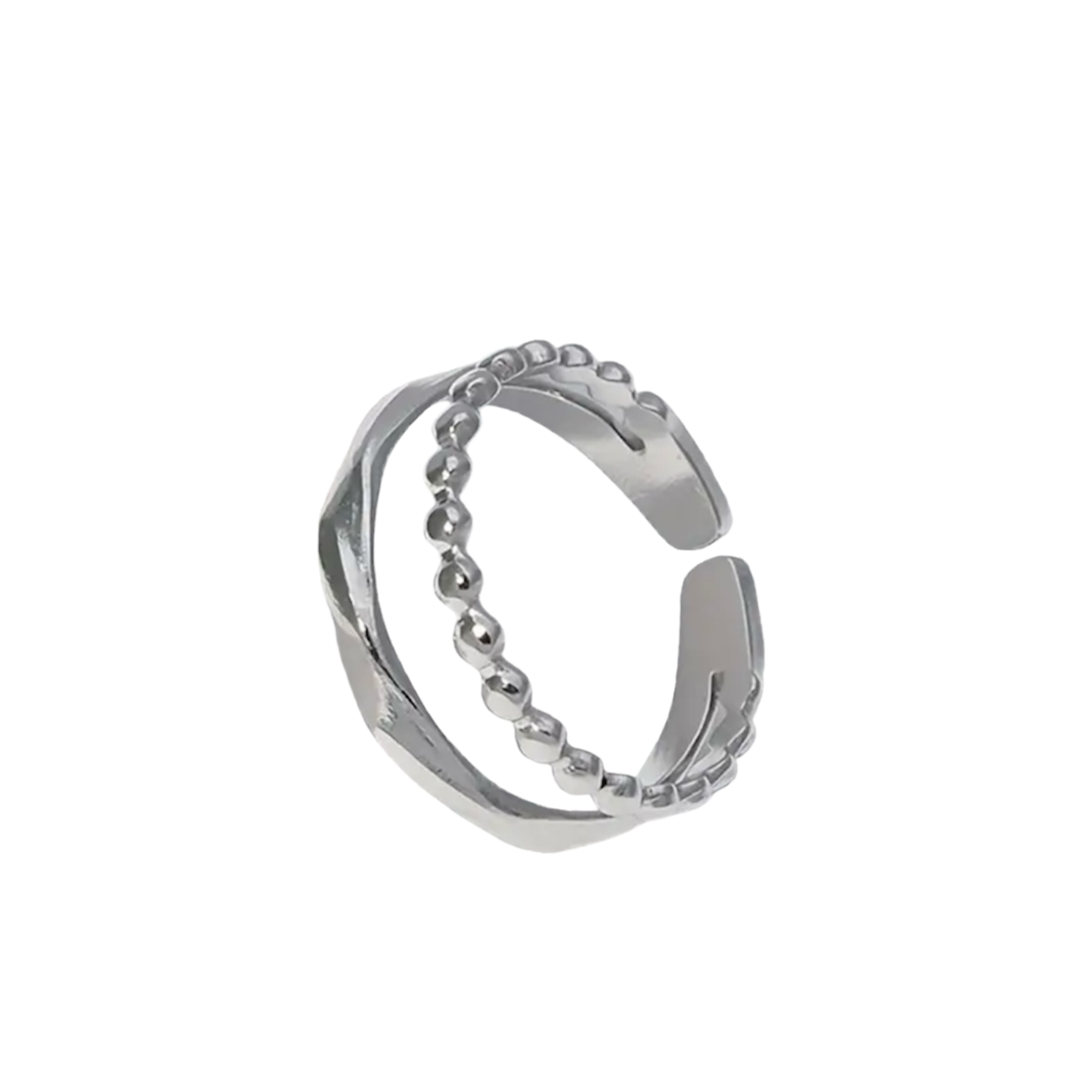 Duality Ring silver