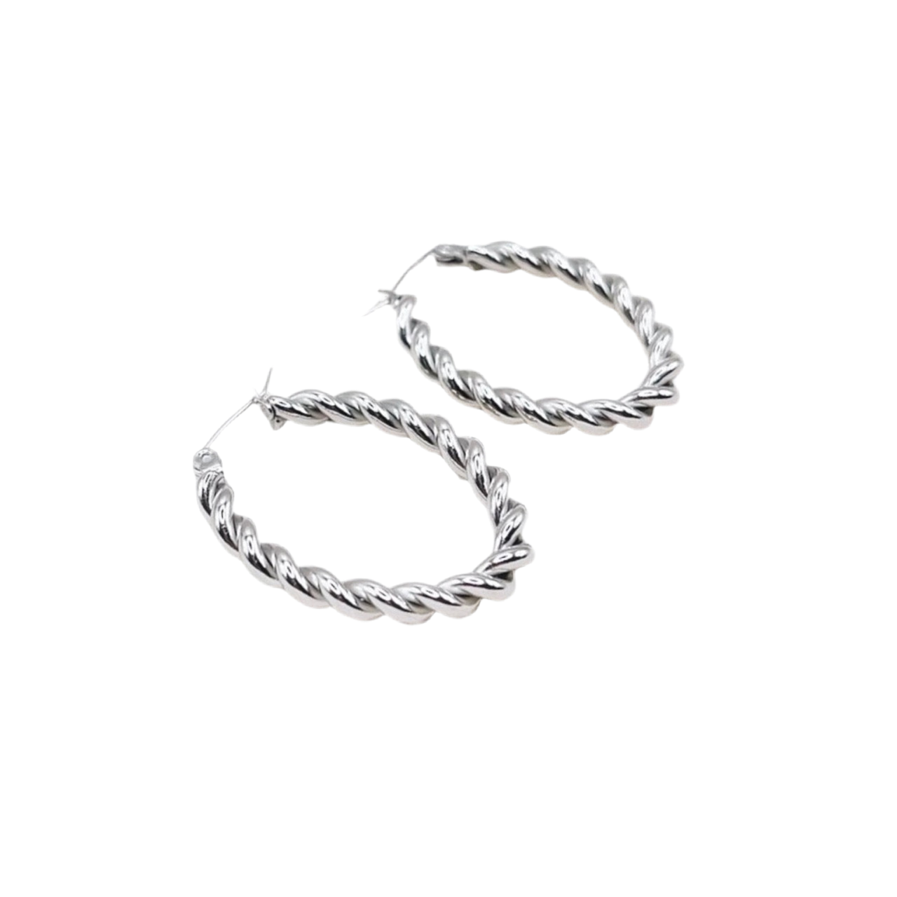 Retro Twist Earrings silver