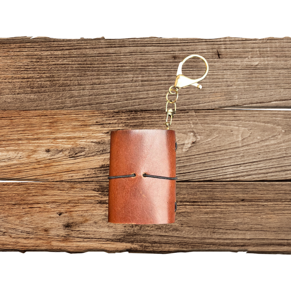 Mini Leather Journal Bag Charm