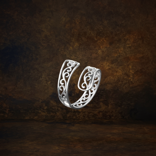 Unconventional Ring silver