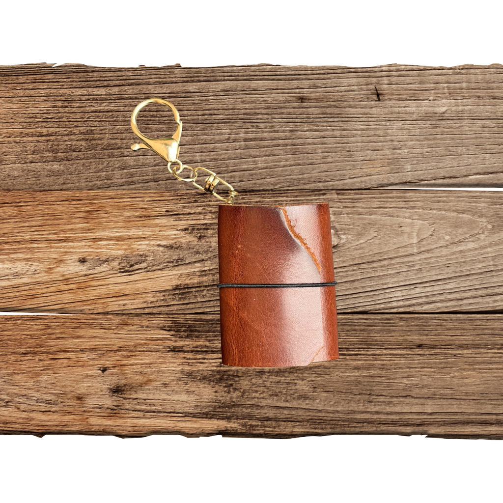 Mini Leather Journal Bag Charm
