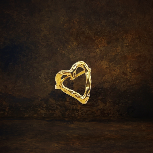 Retro Love Ring gold