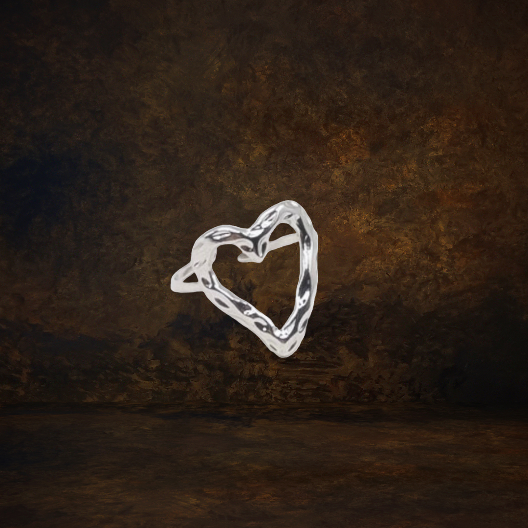Retro Love Ring silver