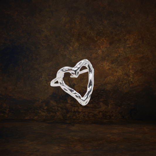Retro Love Ring silver