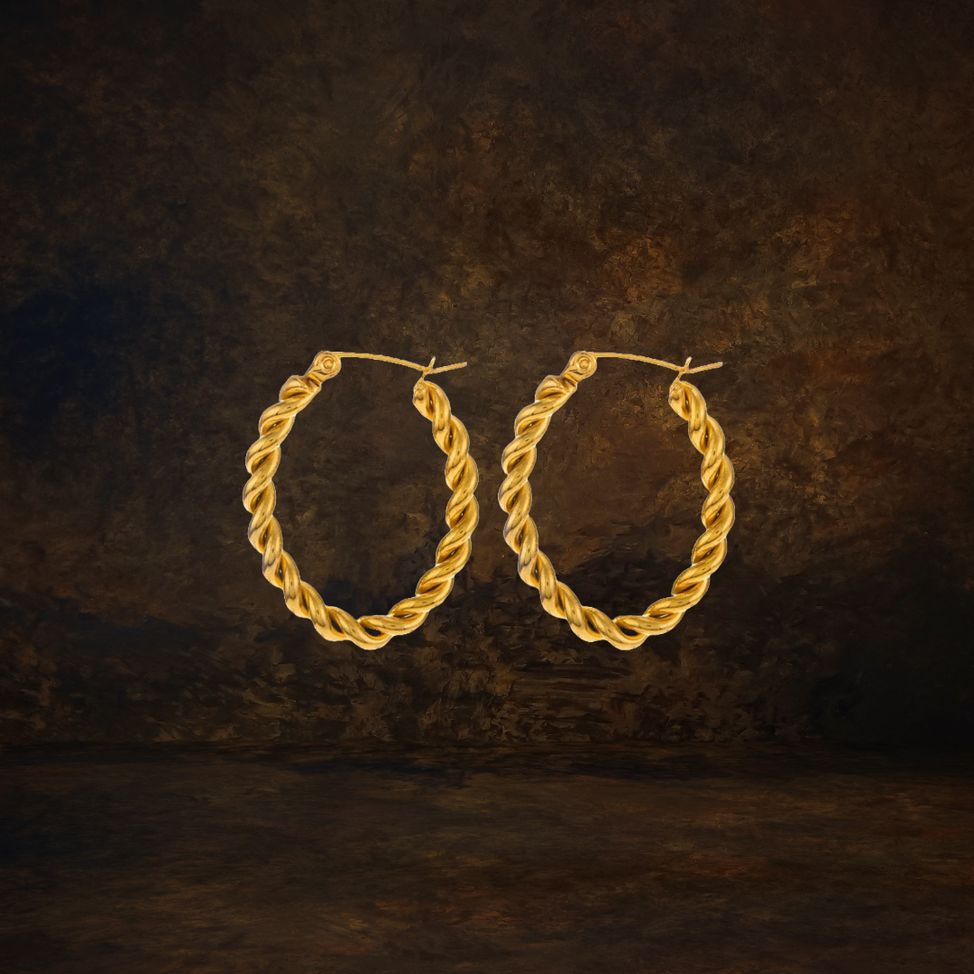 Retro Twist Earrings gold