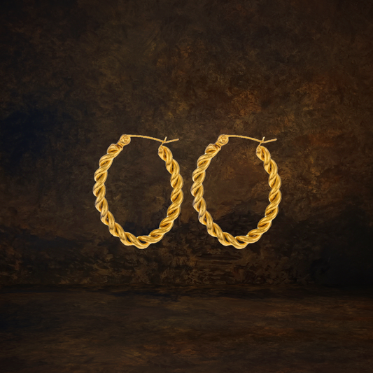 Retro Twist Earrings gold